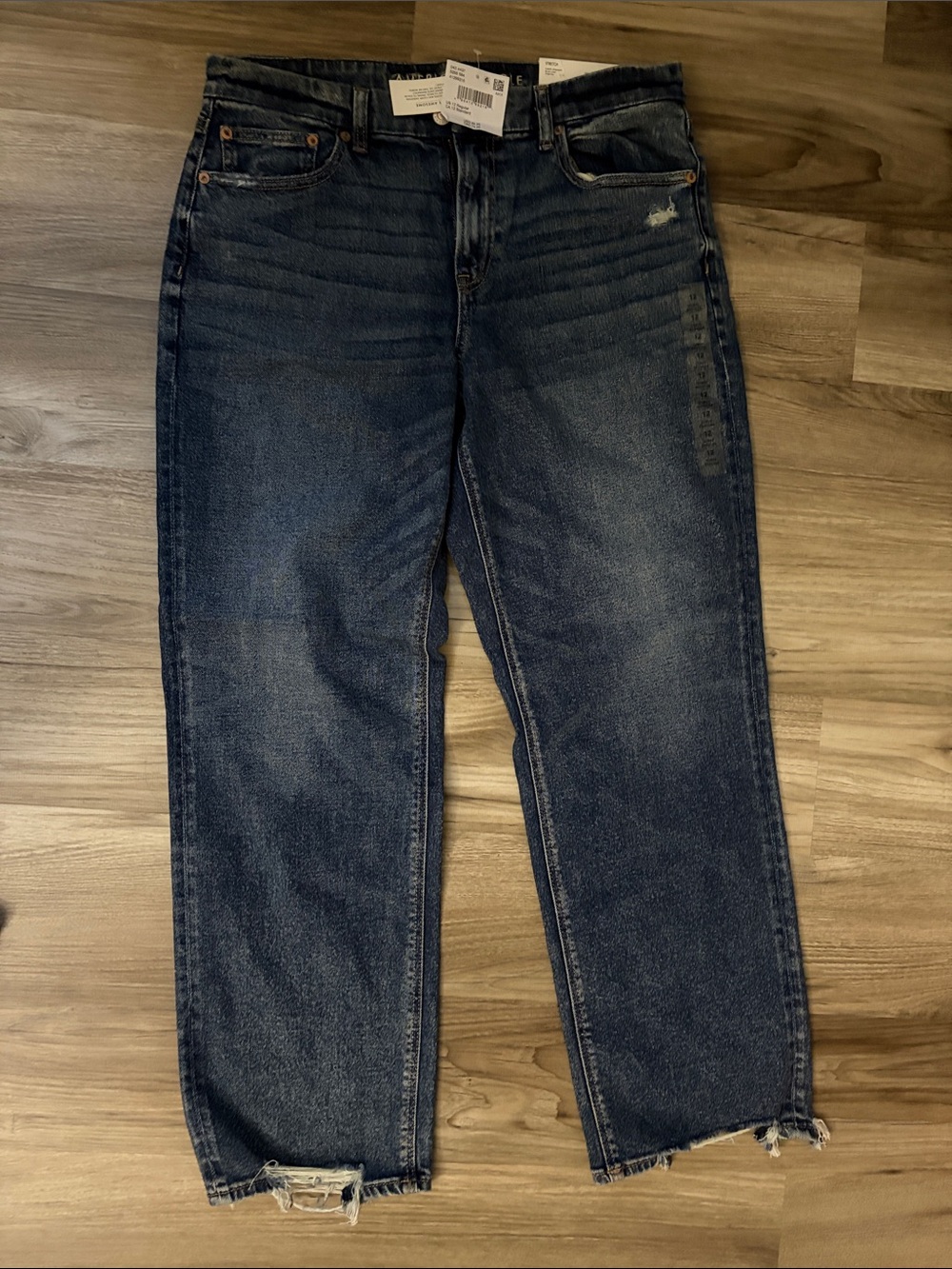 American Eagle Outfitters Men's Dark Blue Straight Jeans
